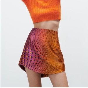 Zara high waisted multicolored skirt